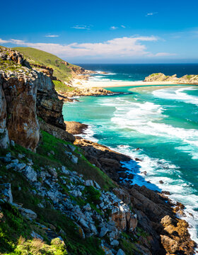 View of the hike from Robberg Nature Reserve in the Western Cape province, South Africa