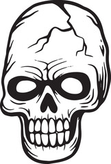 Skull hand drawn illustrations for stickers, logo, tattoo etc