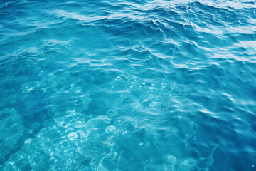 Fototapeta na wymiar Calm blue ocean water surface waves background cutout Generative AI