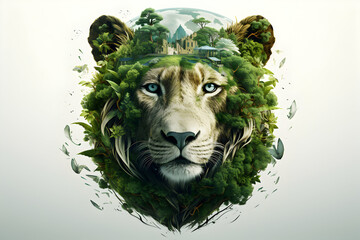 Photo Wildlife background for world animal day concept  