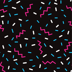90's graphic pattern Endlessly lined up vector job type