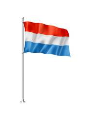 Luxembourg flag isolated on white