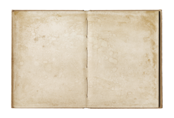 Vintage blank open notebook