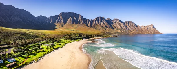 Papier Peint photo Atlantic Ocean Road Aerial view of Kogel Bay in Western Cape Province in South Africa