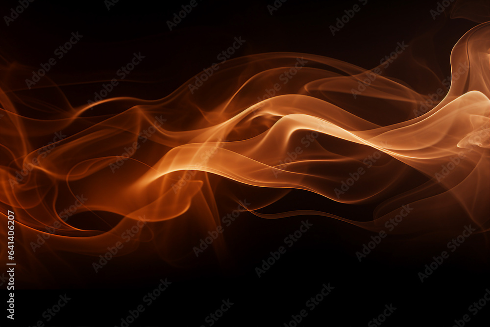 Poster ai generated abstract futuristic picture of moving flame fog smoke texture isolated on dark backgrou