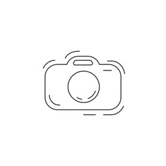 camera line icon. photo camera thin line icon.