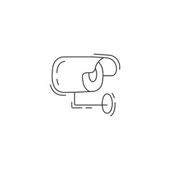 security camera line icon. Video observation thin line icon,