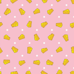 Cheese pattern, seamless, create many kinds of prints vector job type