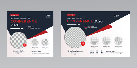 digital marketing creative technology business social media live webinar banner invitation template. 