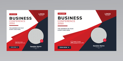 digital marketing creative technology business social media live webinar banner invitation template. 