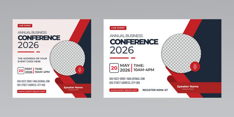 digital marketing creative technology business social media live webinar banner invitation template. 