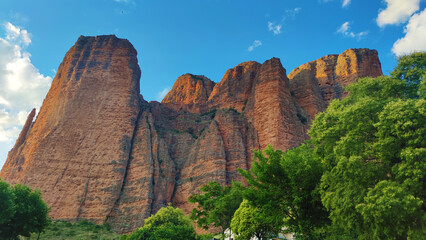 Mallos de riglos en Huesca, España
