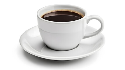 Obraz premium White Coffee Cup on a Clean White Background