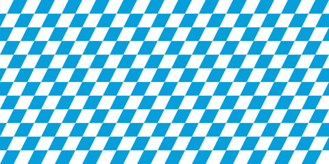 Oktoberfest bavarian pattern. Background for octoberfest in munich. Texture with white and blue rhombus. Flag of bavaria