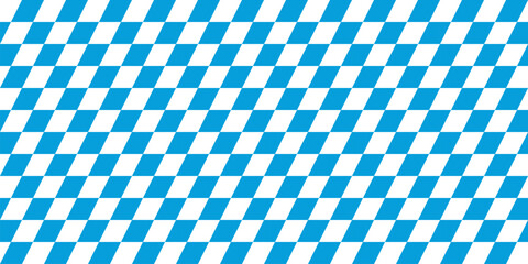 Oktoberfest bavarian pattern. Background for octoberfest in munich. Texture with white and blue rhombus. Flag of bavaria