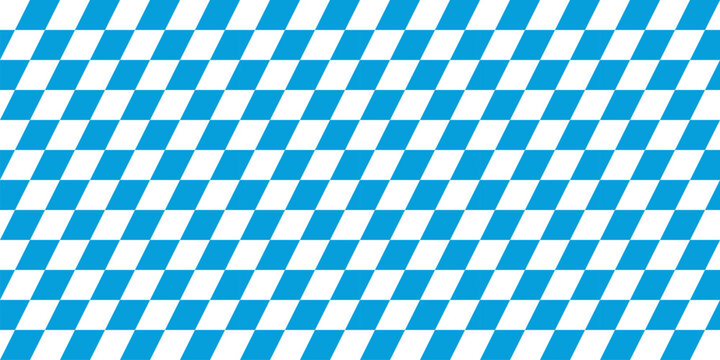 Oktoberfest bavarian pattern. Background for octoberfest in munich. Texture with white and blue rhombus. Flag of bavaria
