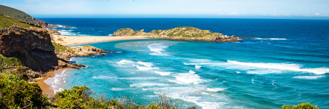 View of the hike from Robberg Nature Reserve in the Western Cape province, South Africa