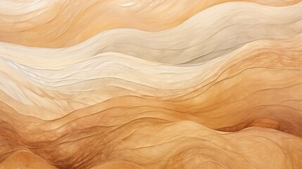 Fototapeta premium Brown beige&nbsp;soft color gradient watercolor wave abstract background. Wavy elegant modern template design. AI Illustration for cosmetics nature concept, backdrop, textile, banner.
