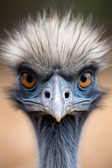 Portrait of emu close up