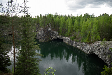 Lake in the marble quarry.