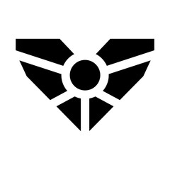 Black Abstract Angular Heart Shaped Icon