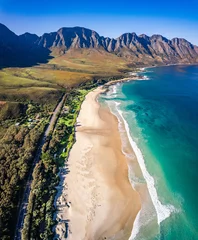 Fotobehang Atlantische weg Aerial view of Kogel Bay in Western Cape Province in South Africa