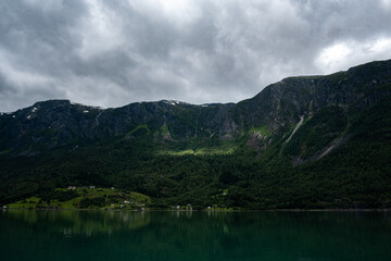 Fototapeta na wymiar Scenic countryside village in Norway