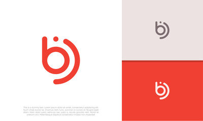 Initials B logo design. Initial Letter Logo. Innovative high tech logo template.	
