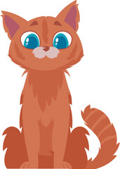 This is a cat that looks amusing. A cute, little cat is currently taking a nap. Cartoon style, Vector Illustration