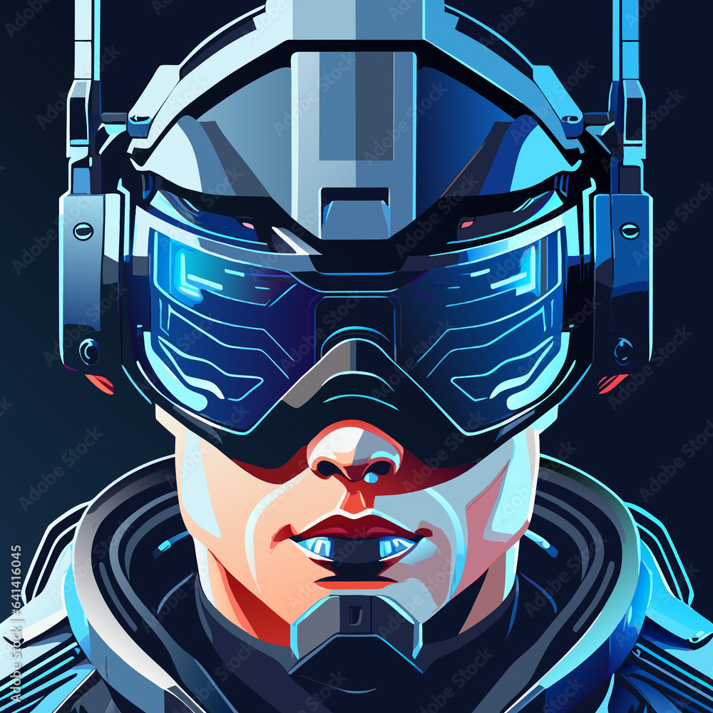 Poster portrait of a man in a spacesuit.