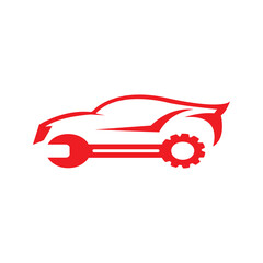 Car checking icon, logo illustration vector design template