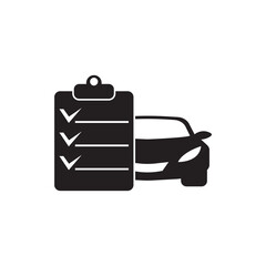 Car checking icon, logo illustration vector design template