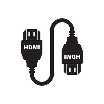 hdmi port line icon vector. hdmi port sign. isolated contour symbol black illustration