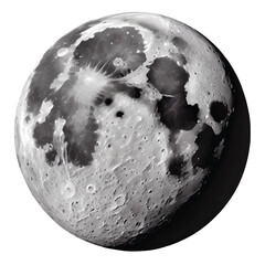 Vector image of the moon on a white background.