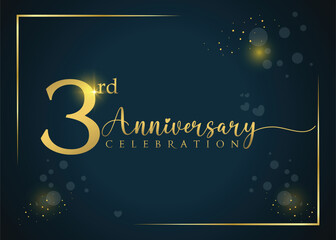 Fototapeta na wymiar 3rd year anniversary celebration. Anniversary logo.