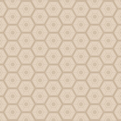 Seamless geometric pattern brown tileset hexagons vector shape