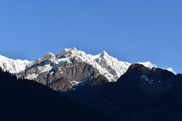 snow covered mountains