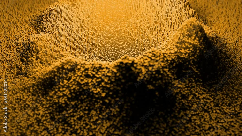 Aufkleber moving circular ripples of sand texture. design. 3d background with moving pulsations on surface of 
