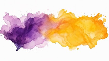 Colorful watercolor stain isolated on a white background AI