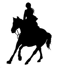 Illustration of a horse rider silhouette