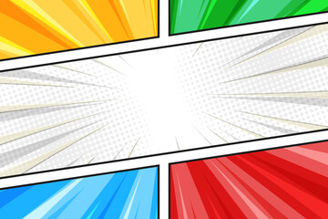 Blank bright colorful comic book abstract background scene