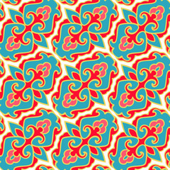 Fototapeta na wymiar Seamless pattern with arabesques in retro style. Vector illustration.