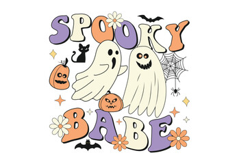 Hallowen Quote, Spooky Season,Retro Halloween, 