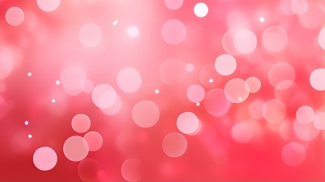 Abstract blurred red color for background, Blur festival lights outdoor and pink bubble texture decoration. generative AI