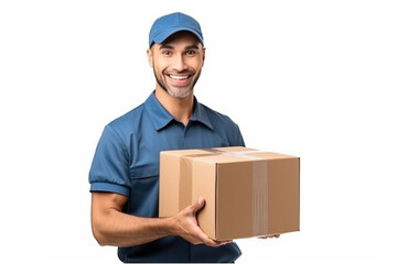 Delivery man with package