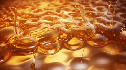 Golden Honey Flow Seamless Texture