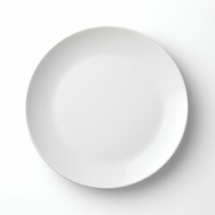 White Circle Plate, Isolated View. Generative ai