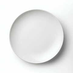 White Circle Plate, Isolated View. Generative ai