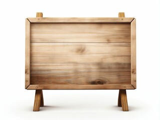 Wooden Signboard, Isolated View. Generative ai