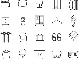 Set of vector icons for home